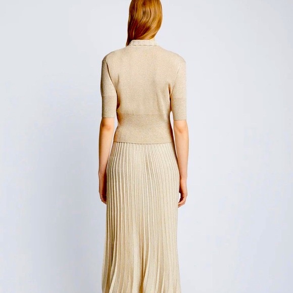 Proenza Schouler metallic ✨knit polo in champagne size M SOLD OUT on website - Picture 6 of 14